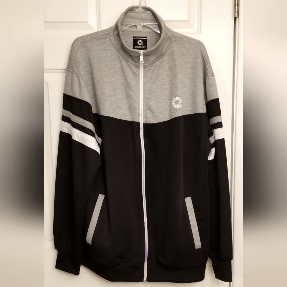 Academik Men's long sleeves full zippered Cardigan Sweater